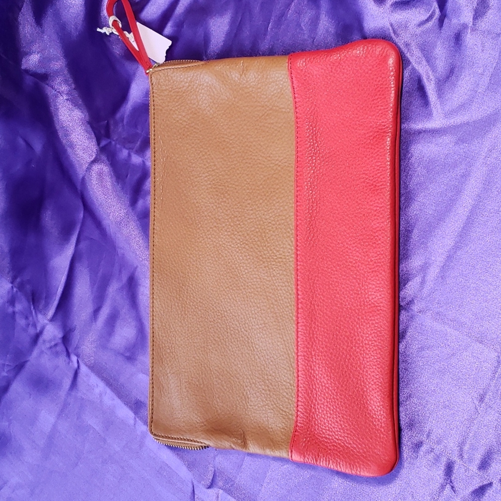 GAP leather clutch